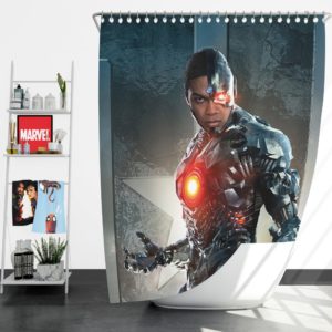 Cyborg Justice League Shower Curtain