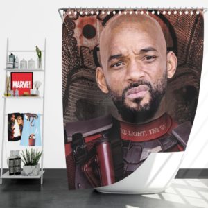 Deadshot Suicide Squad Movie Will Smith Shower Curtain