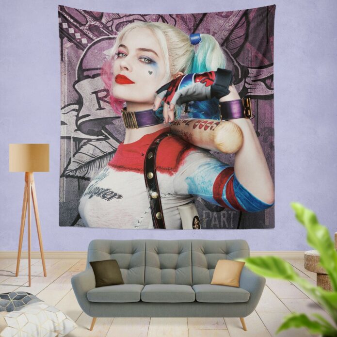 Harley Quinn Suicide Squad Margot Robbie Wall Hanging Tapestry