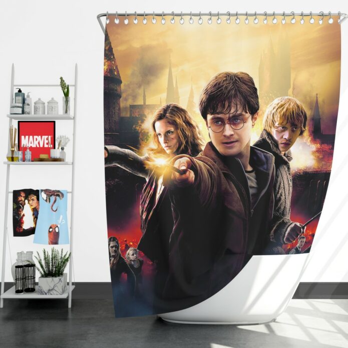 Harry Potter And The Deathly Hallows Shower Curtain