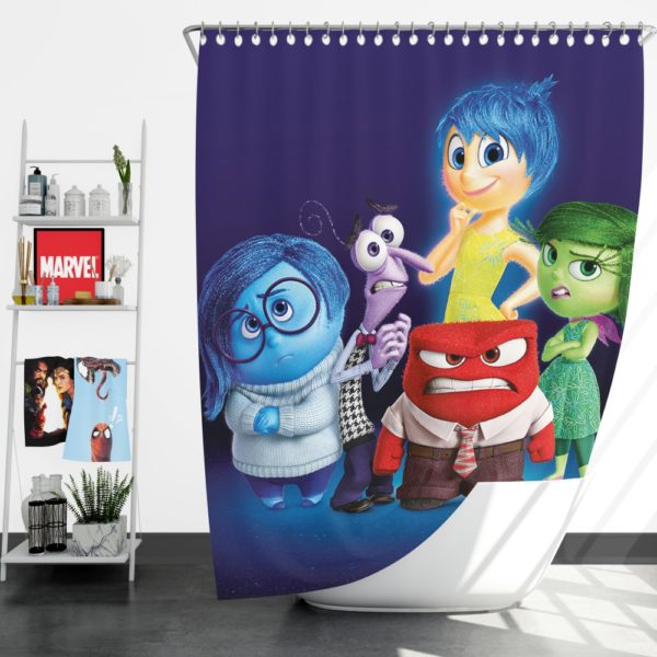 Inside Out Pixar Animation Movie Shower Curtain