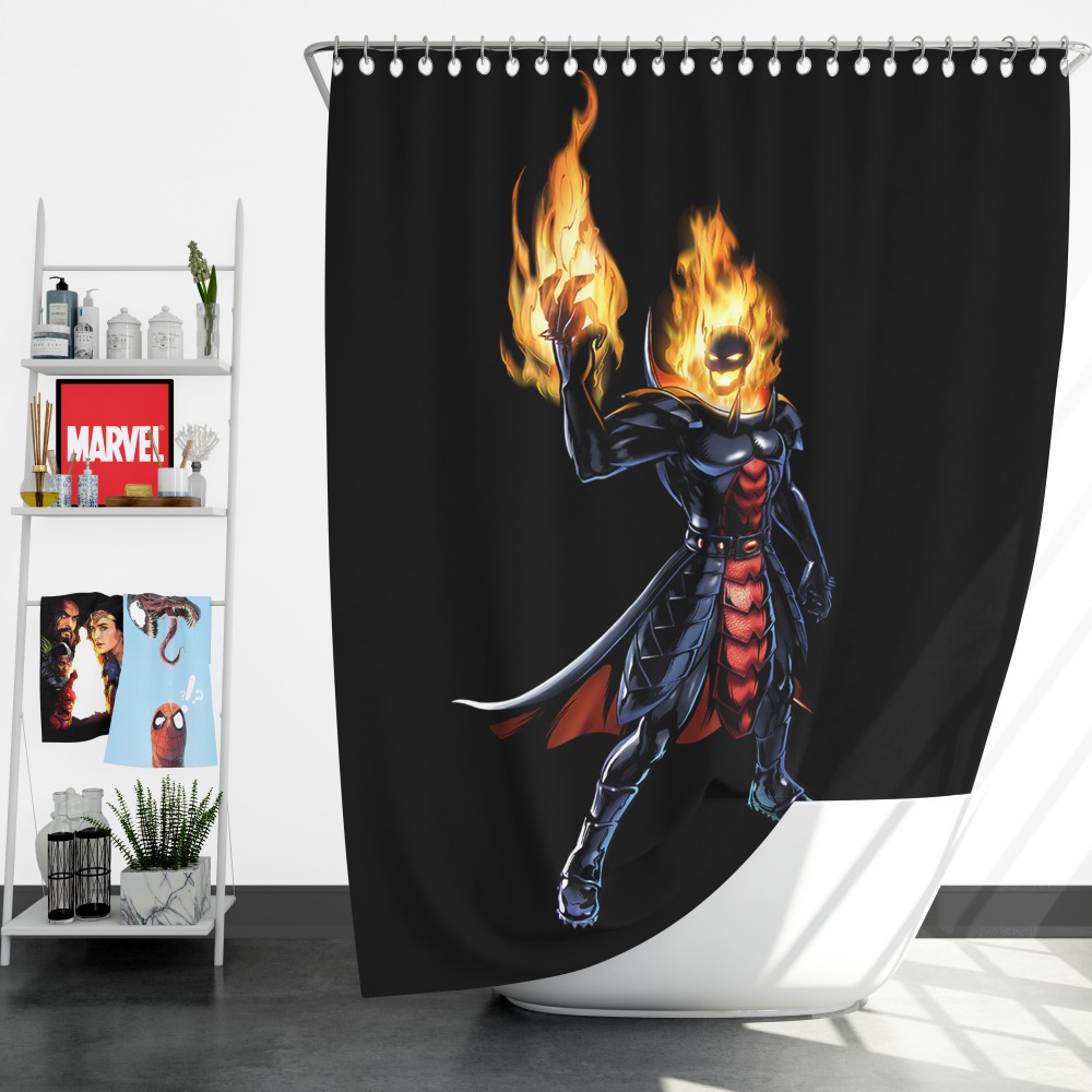 Marvel Comics Ghost Rider Shower Curtain EBeddingSets