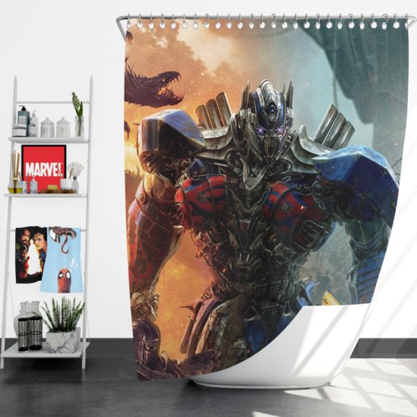 Optimus Prime Transformers the Last Knight Shower Curtain