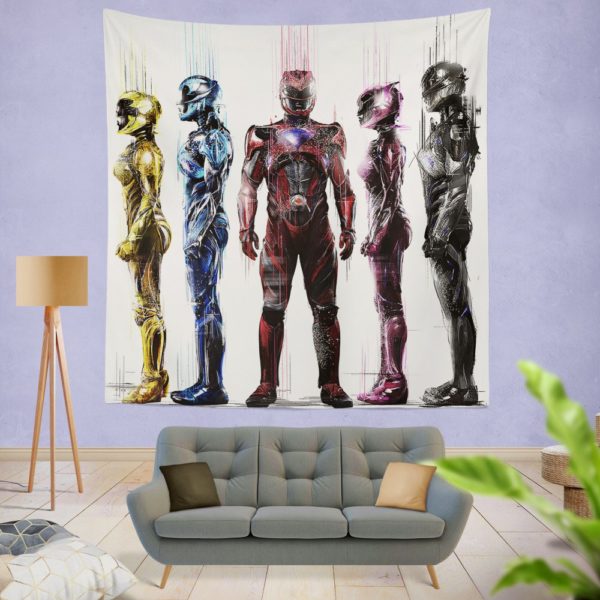 Power Rangers 5 Samurai Movie Wall Hanging Tapestry