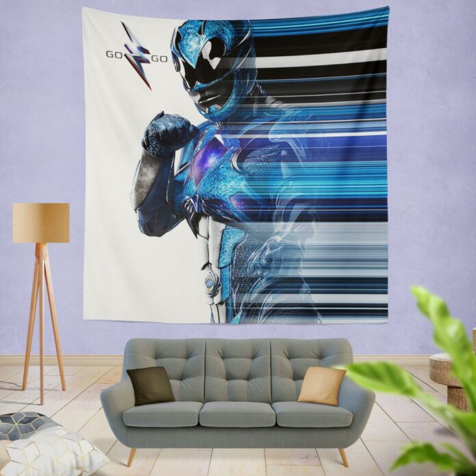 Power Rangers the Blue Ranger Wall Hanging Tapestry