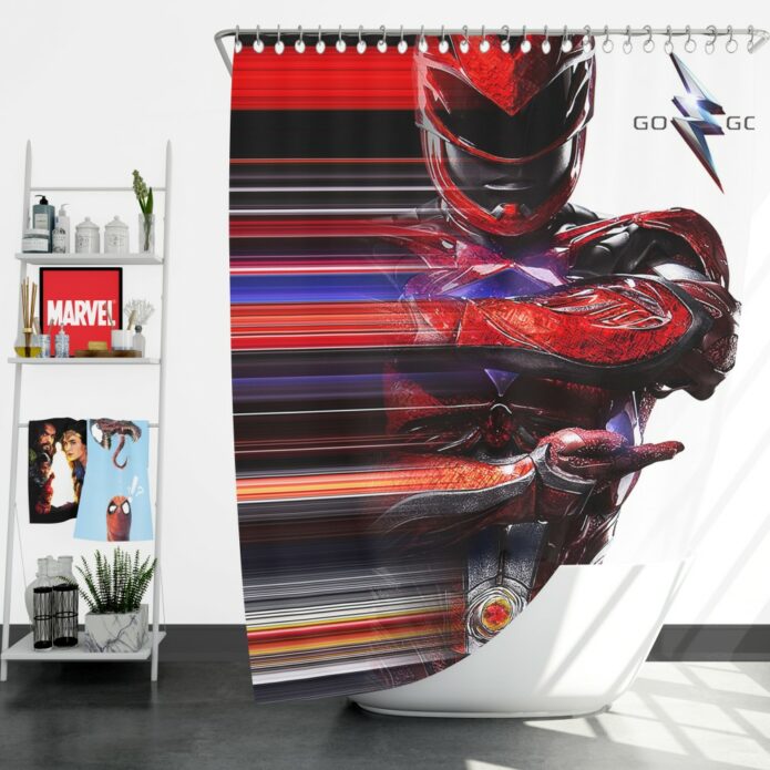 Power Rangers the Red Ranger Shower Curtain