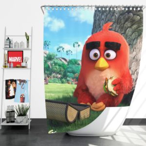 Red Angry Birds Movie Shower Curtain