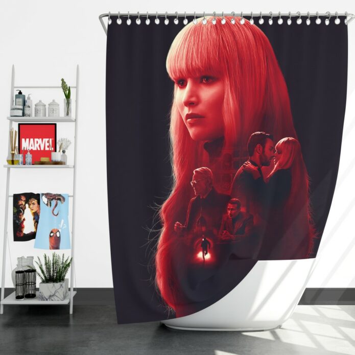 Red Sparrow Movie Shower Curtain