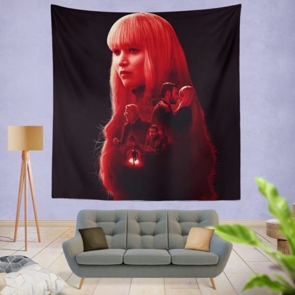 Red Sparrow Movie Wall Hanging Tapestry