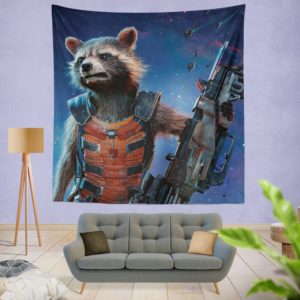 Rocket Raccoon Guardians of the Galaxy Wall Hanging Tapestry