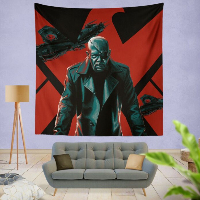 Samuel L Jackson Nick Fury Marvel Comics Wall Hanging Tapestry
