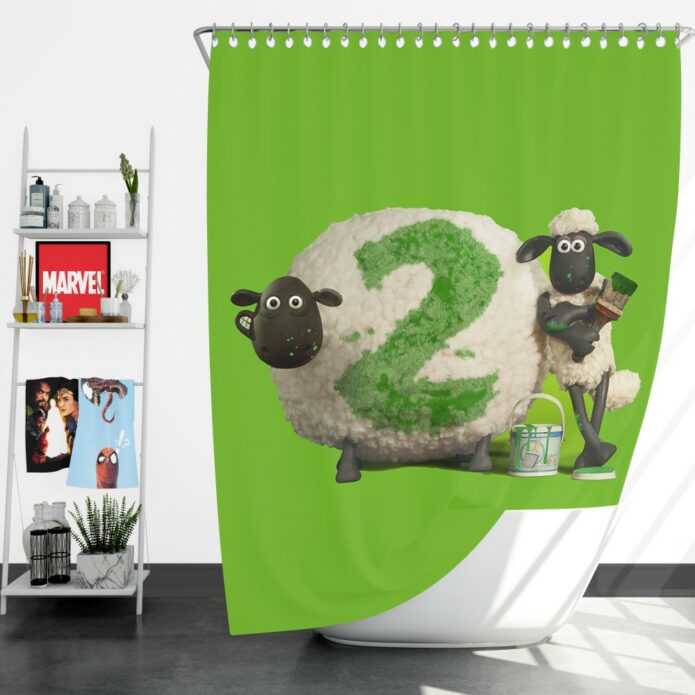 Shaun The Sheep movie Shower Curtain