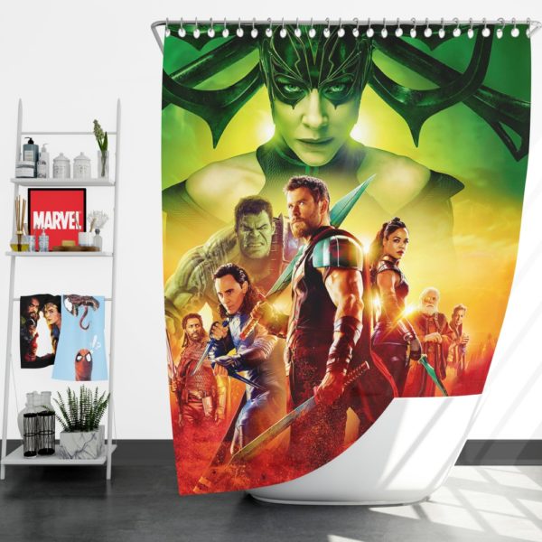 Thor Ragnarok Super Heroes Movie Shower Curtain
