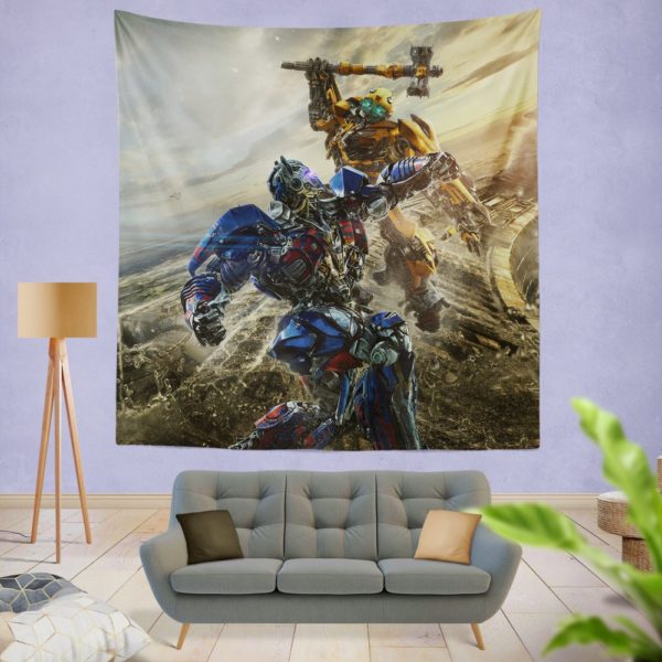 Transformers Bumblebee Optimus Prime Fight Wall Hanging Tapestry