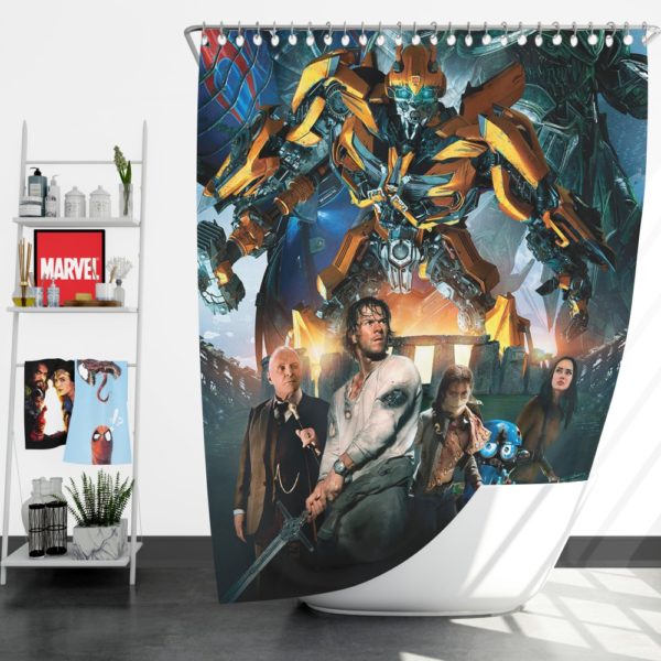 Transformers the Last Knight Bumblebee Mark Wahlberg Shower Curtain