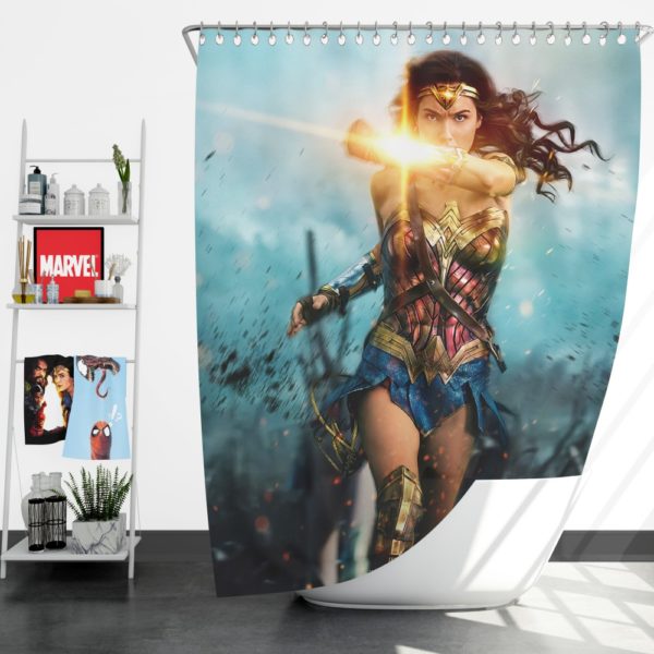 Wonder Woman Diana Prince Gal Gadot Shower Curtain