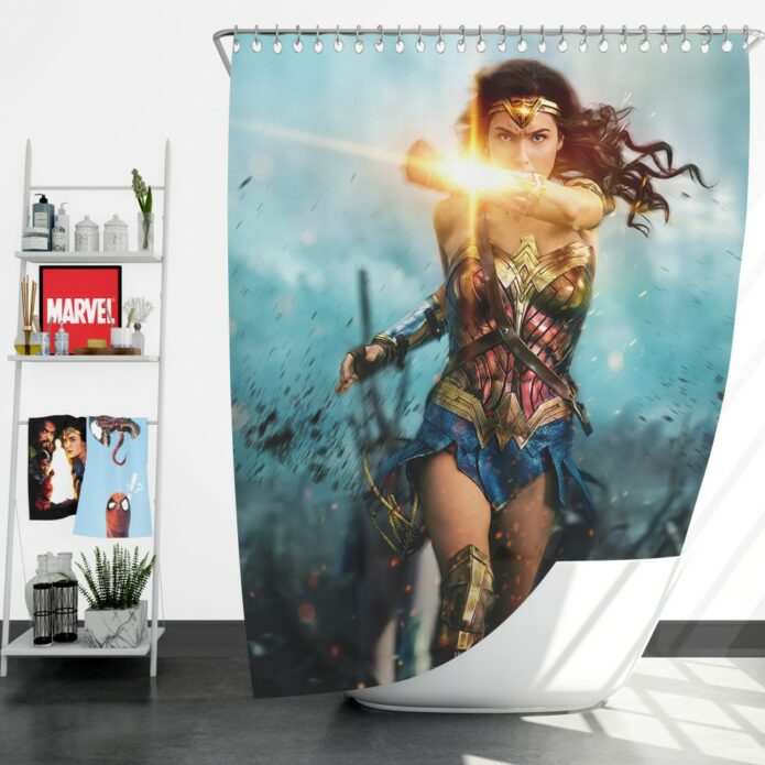 Wonder Woman Diana Prince Gal Gadot Shower Curtain