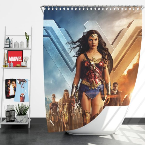 Wonder Woman Gal Gadot Shower Curtain