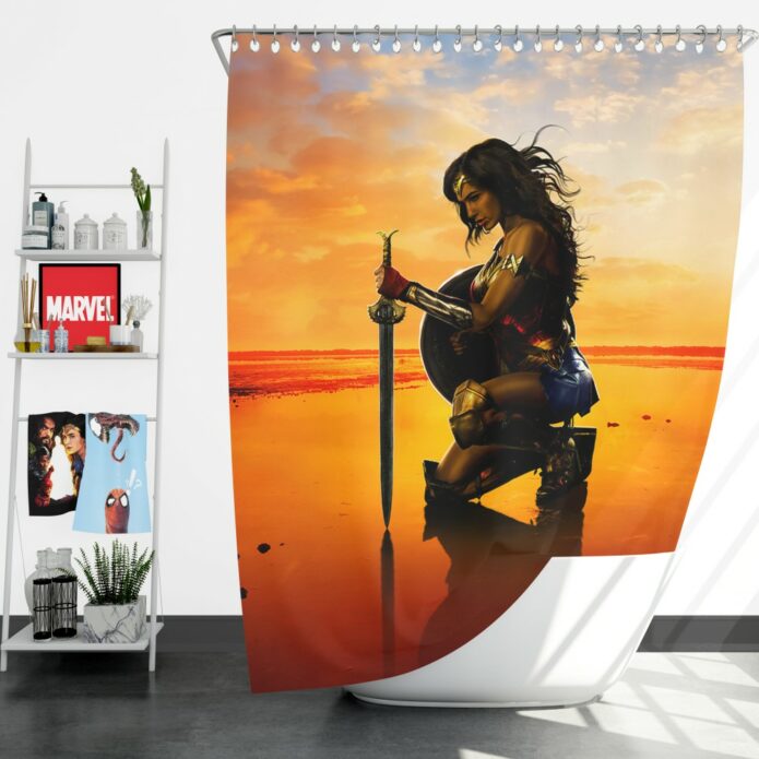 Wonder Women Gal Gadot Shower Curtain