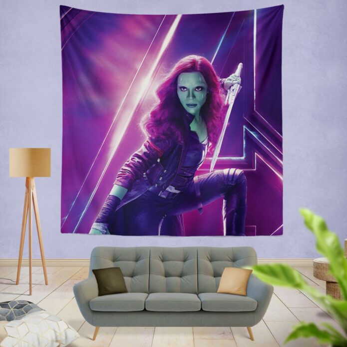 Zoe Saldana Gamora Avengers Infinity War Wall Hanging Tapestry