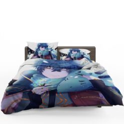 Anime Boy Dragon Blue Flowers Bedding Set 1