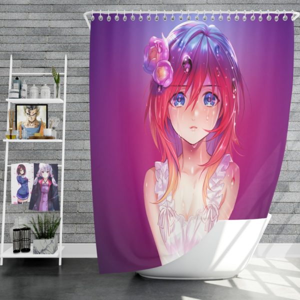 Anime Girl Feeling Desire Shower Curtain