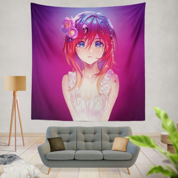 Anime Girl Feeling Desire Wall Hanging Tapestry