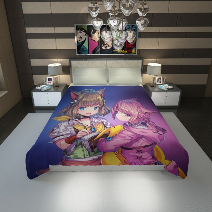 Anime Girl Final Fantasy Duvet Cover 1