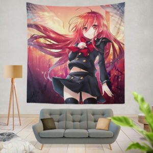 Anime Girl Fire Angel Wall Hanging Tapestry