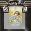 Anime Girl Fishes Japanese Duvet Cover 2