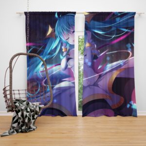 Anime Girl Hatsune Miku Bedroom Window Curtain
