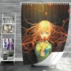 Anime Girl Rose Shower Curtain