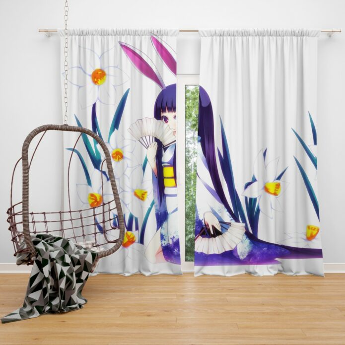 Anime Girl Violet Bedroom Window Curtain