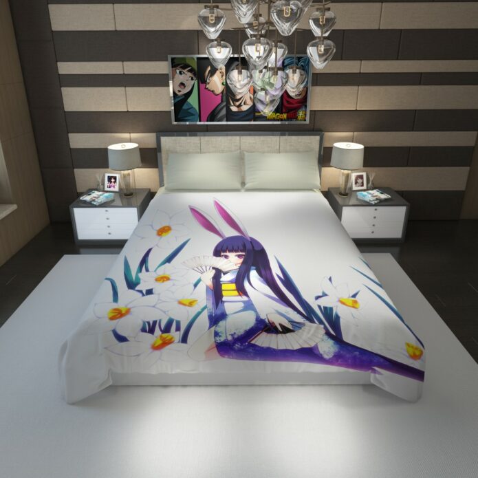 Anime Girl Violet Duvet Cover 1