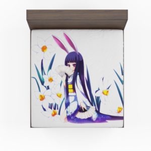 Anime Girl Violet Fitted Sheet