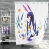 Anime Girl Violet Shower Curtain