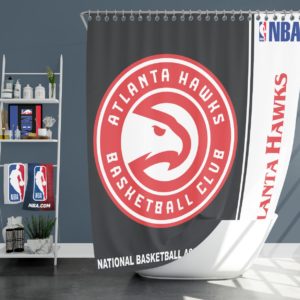 Atlanta Hawks NBA Basketball Bathroom Shower Curtain