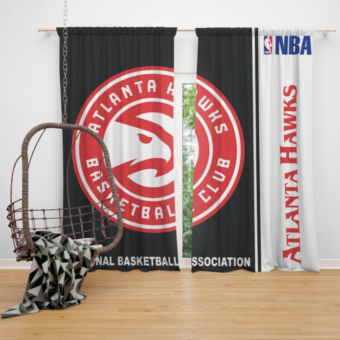 Atlanta Hawks NBA Basketball Bedroom Window Curtain