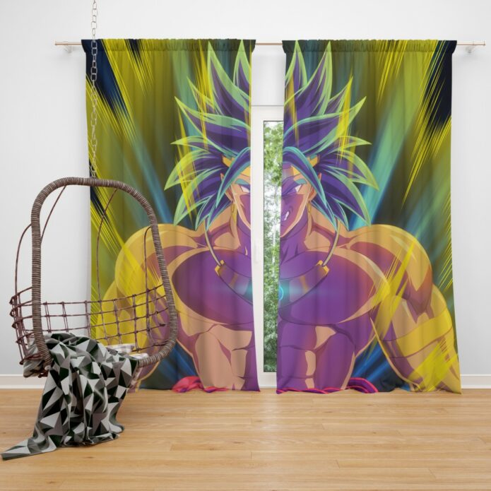 Broly Dragon Ball Japanese Anime Bedroom Window Curtain