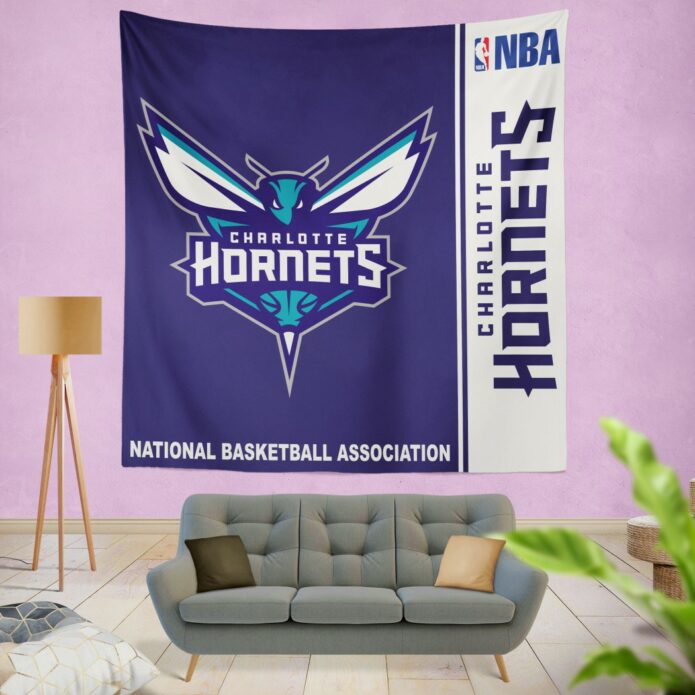 Charlotte Hornets NBA Basketball Bedroom Wall Hanging Tapestry