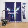 Charlotte Hornets NBA Basketball Bedroom Window Curtain