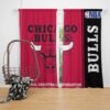 Chicago Bulls NBA Basketball Bedroom Window Curtain