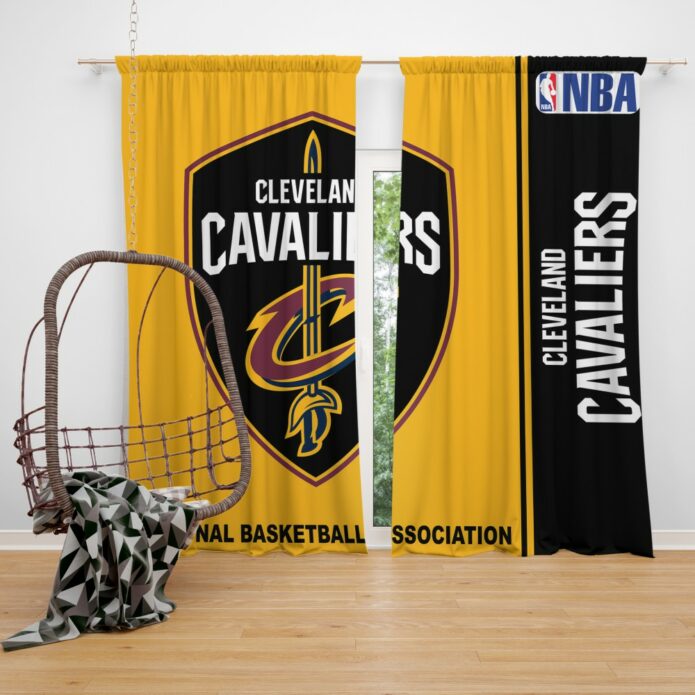 Cleveland Cavaliers NBA Basketball Bedroom Window Curtain
