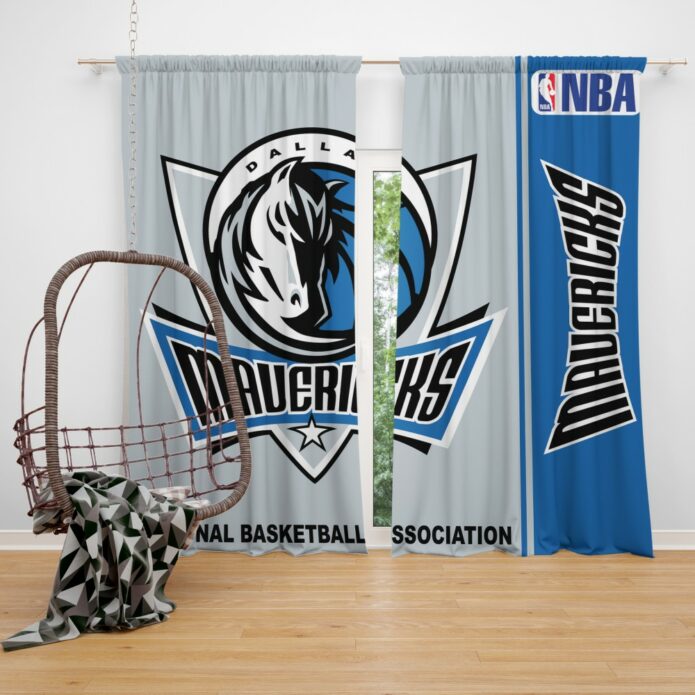 Dallas Mavericks NBA Basketball Bedroom Window Curtain