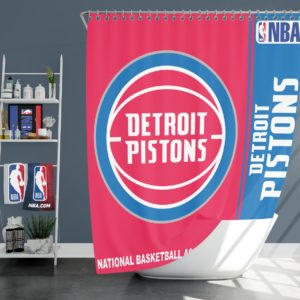 Detroit Pistons NBA Basketball Bathroom Shower Curtain