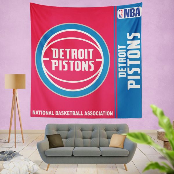 Detroit Pistons NBA Basketball Bedroom Wall Hanging Tapestry