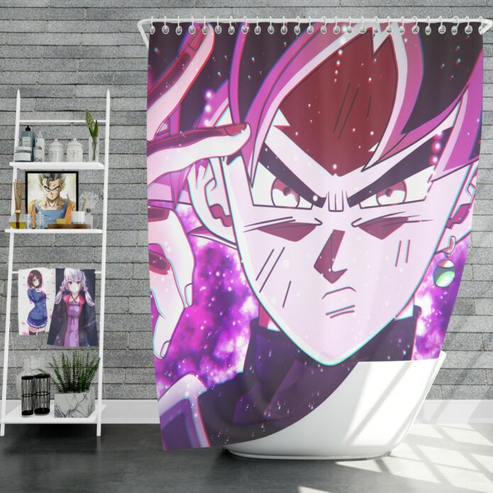 Goku Black Super Saiyan Rose Shower Curtain