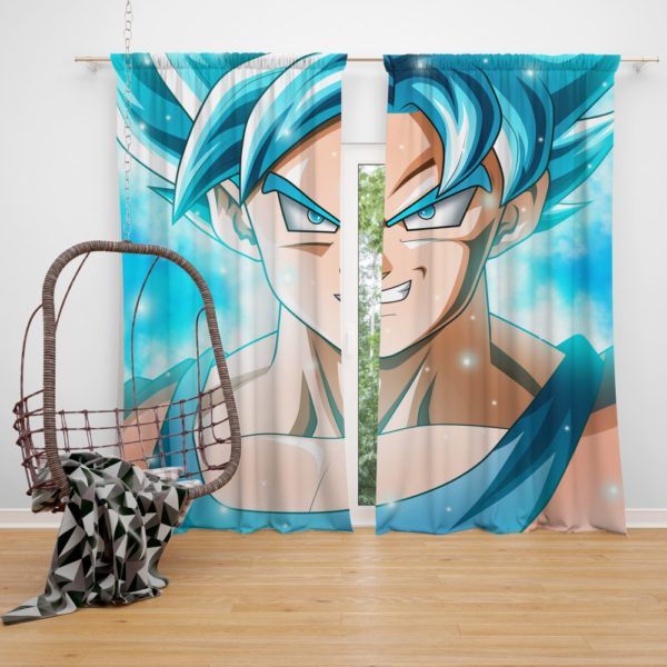 Goku Japanes Super Hero Bedroom Window Curtain