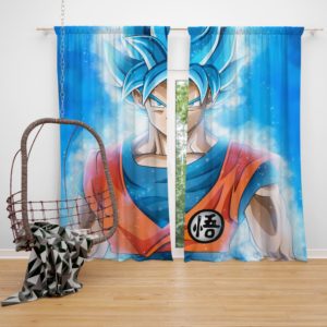 Goku Japanese Hero Anime Bedroom Window Curtain