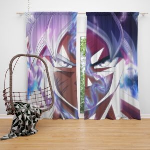 Goku Ultra Instinct Dragon Ball Super Bedroom Window Curtain